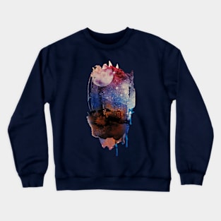 Abstract Watercolour: Moonlit night Crewneck Sweatshirt